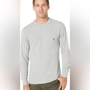 Polo Ralph Lauren - Men’s Gray Waffle Knit Crewneck Thermal Shirt Size Medium